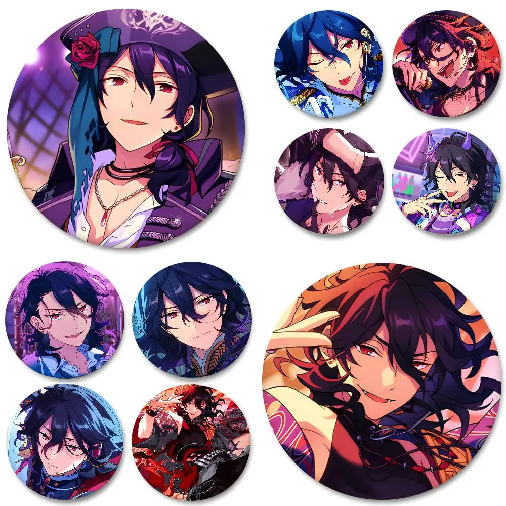 Musikspiel Ensemble Stars Sakuma Rei Rundes Abzeichen Kreative Brosche Kleidung Rucksack Accessoires Anstecknadel