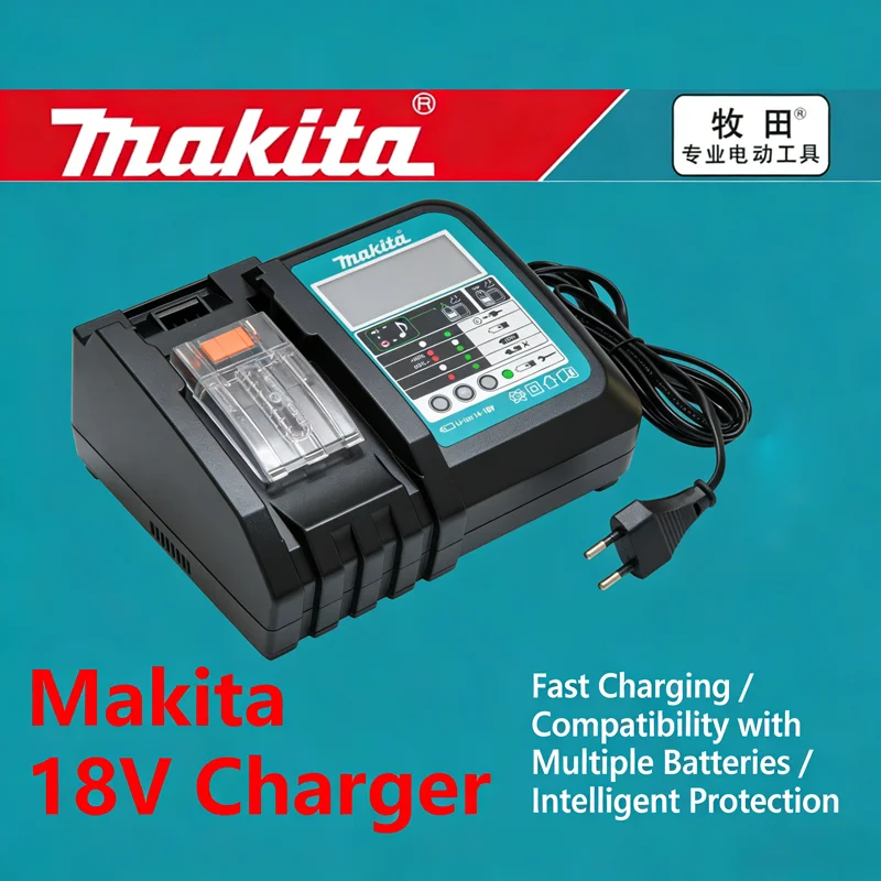 

DC18RC 3A Battery Charger Original Makita BL1830 BL1820 BL1840 BL1850B BL1860B EU/US Plug Power Tools 14.4V 18V Battery Charger