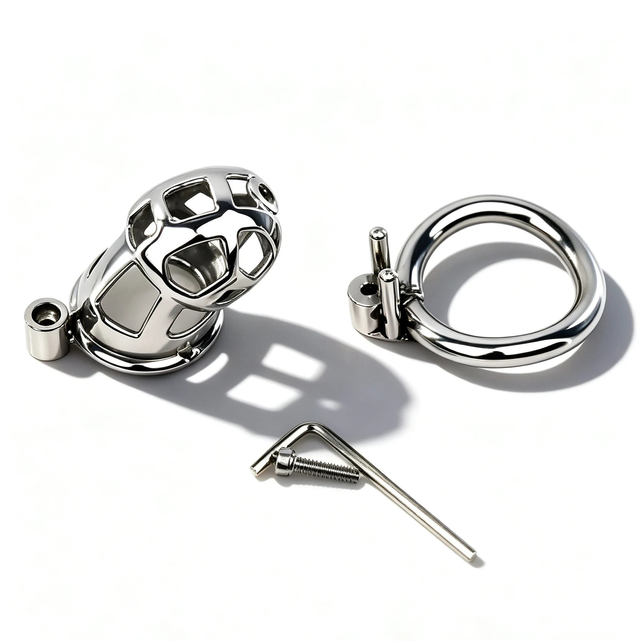 New Male Penis Lock Chastity Cage Stainless Steel Virginity for Men Breathable Cock Ring Penis Fetish Restrain Sexy Toys for Men view 4