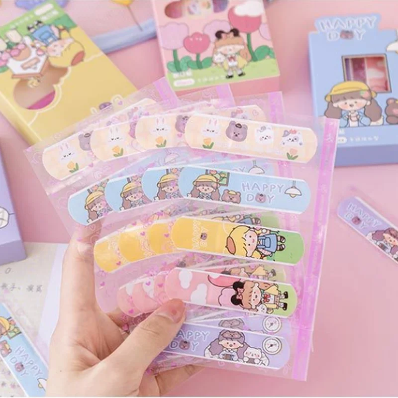 아기 어린이를위한 20pcs 만화 아보카도 밴드 보조 야외 스포츠 패치 홈 여행 응급 처치 Bandaids 휴대용 접착 붕대