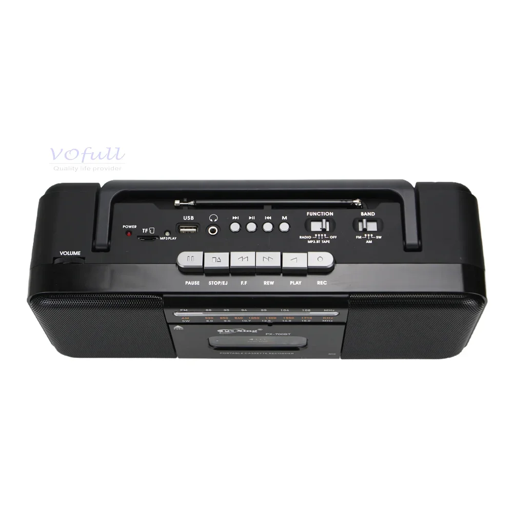 Vofull  cassette recorder player Portable  music player double speaker DC 6V mp3 Radio