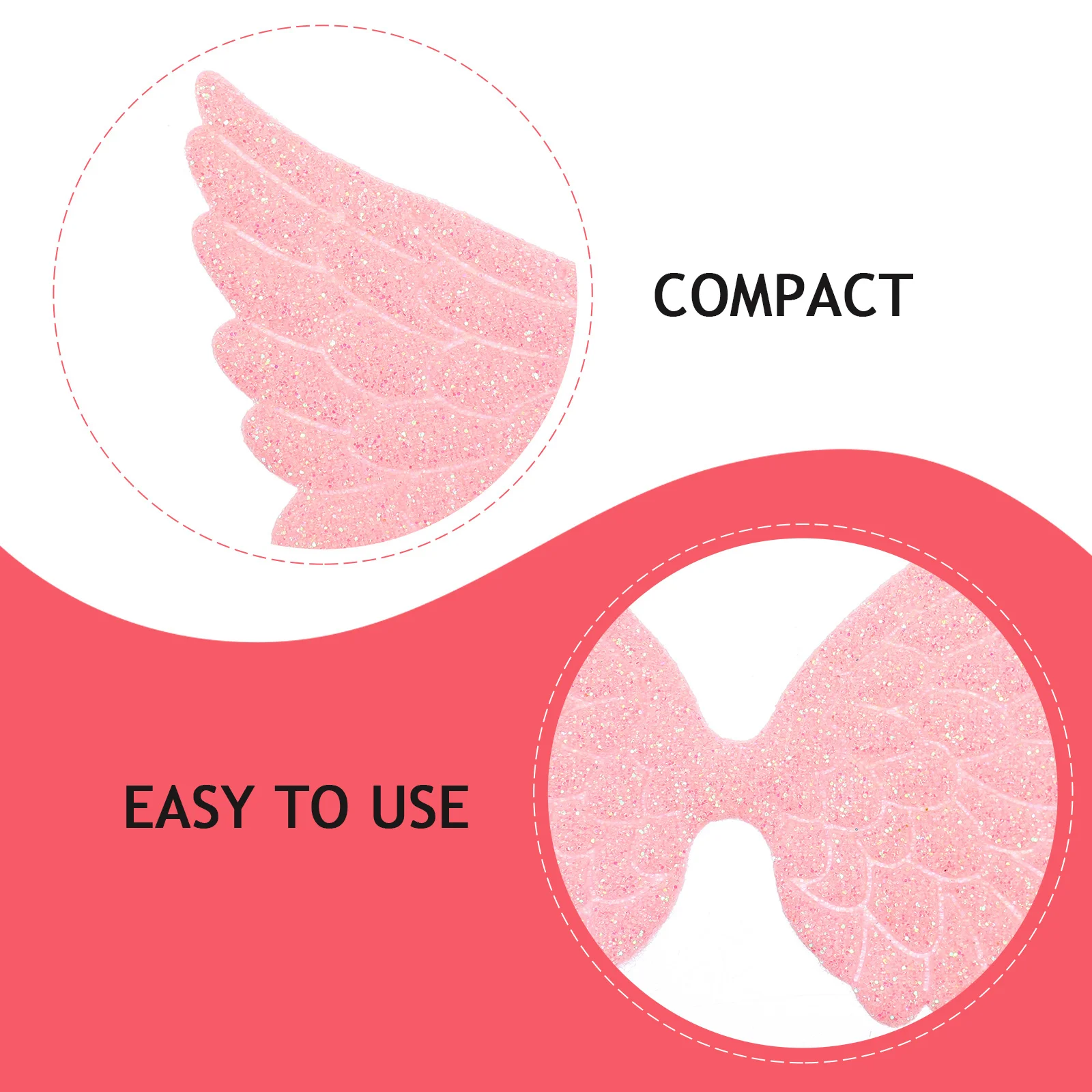 

30 Pcs Party Wing Crafts Wings Cake Decoration Glitter Gold Powder Sewing Patches Fabric DIY Party Crafts Accessories