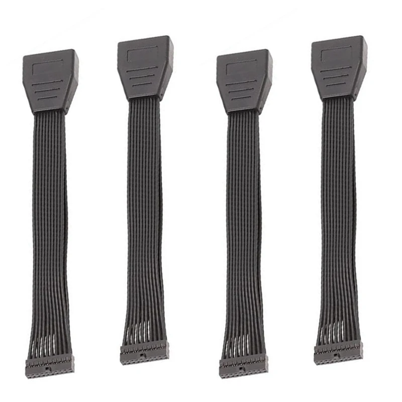 소형 미니 USB 3.0, 19 핀, 20 핀, 내부 익스텐션 헤더 어댑터 케이블, 마더보드용 익스텐션 케이블, 15cm, 4 개