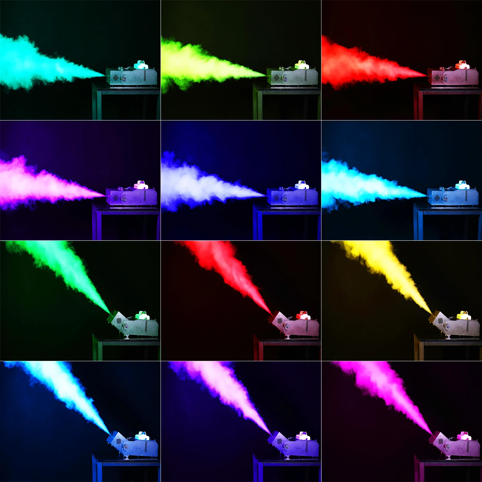 Best Price DMX 3000W Electric Multi Angle 2CH Mobile Head Smoke Machine Remote Control DJ Effect
