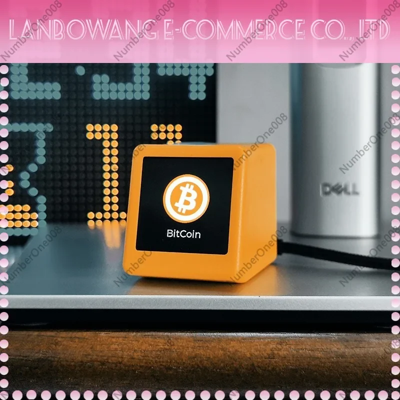 Stock Ticker Display Desktop WiFi Weather Station Clock,Bitcoin Price Monitor, Multifunctional Digital Clock for Office Home
