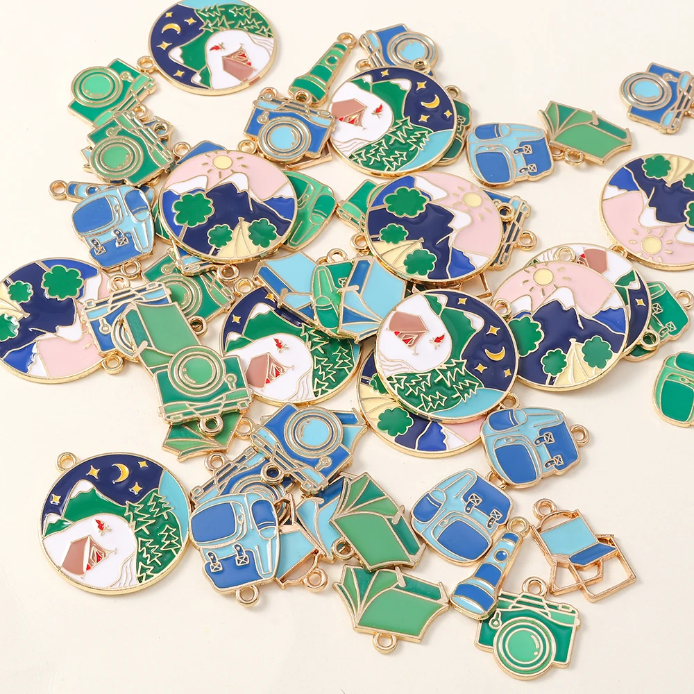 10pcs/lot Enamel Night Camping - Jewelry Making Date Night ulasan dan harga