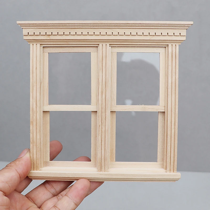 

1:12 Dollhouse Miniature Window Sliding Windows Can Be Painted Furniture Model Decor Toy Doll House Accessories