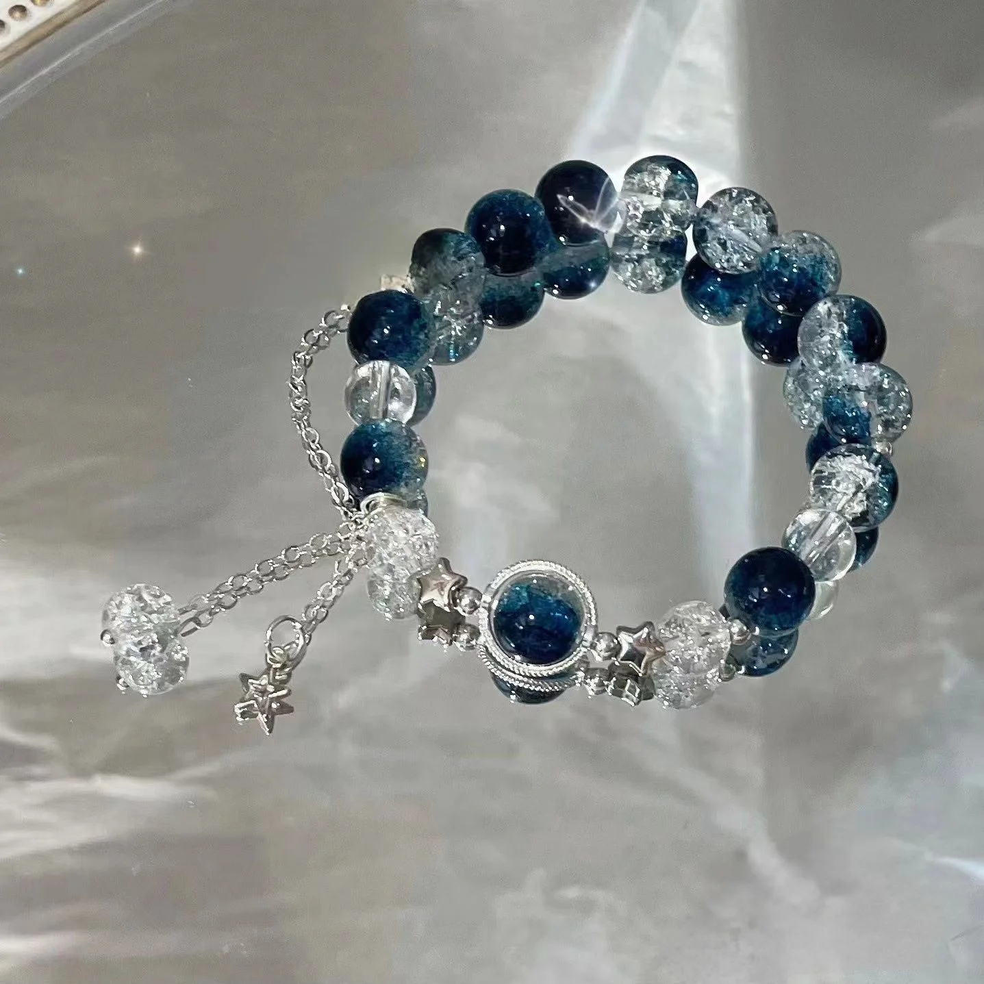 كريستال ستار سوار لطيف اليدوية الجمالية الفضاء ستار سحر الخرزة فتاة الرجعية التبعي #6