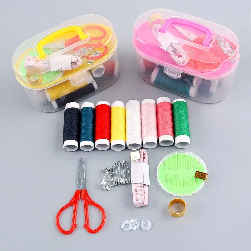 1 Set Household Sewing Kit For Craft Knitting Needles Tools Needles Sewing Thread Pins Thimble for DIY Apparel