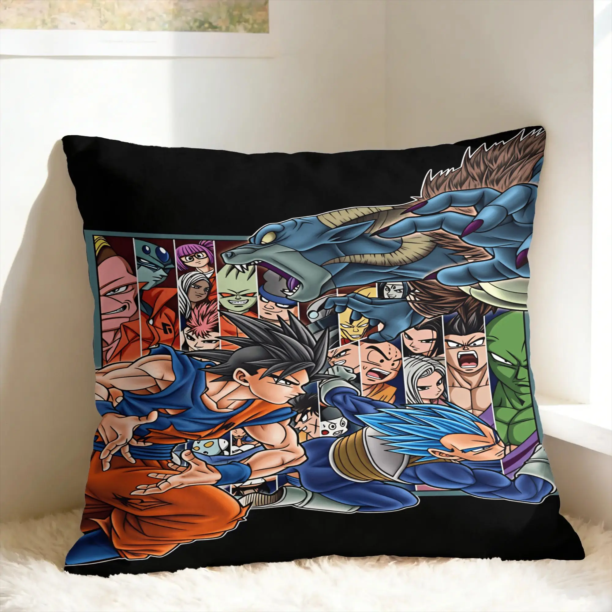 Pillow Cover D-Dragon Anime  Retro Trendy Pillow Case For Sofa Bedroom Home Decor Pillowcases