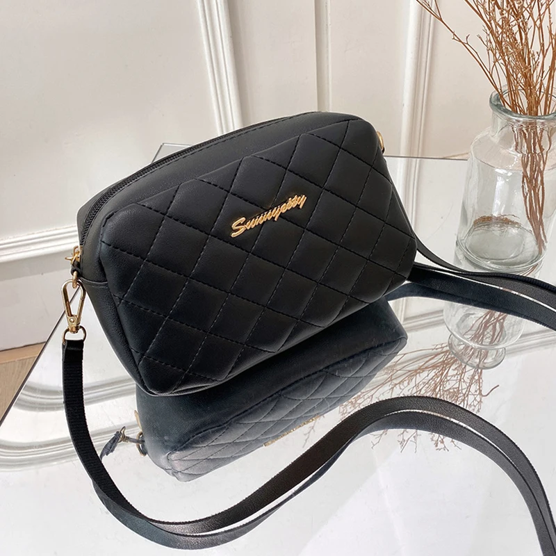 Simple Style Small Shoulder Bags For Women Solid Color Pu Leather Wide Strap Crossbody Bag Female Phone Purse Messenger Handbag