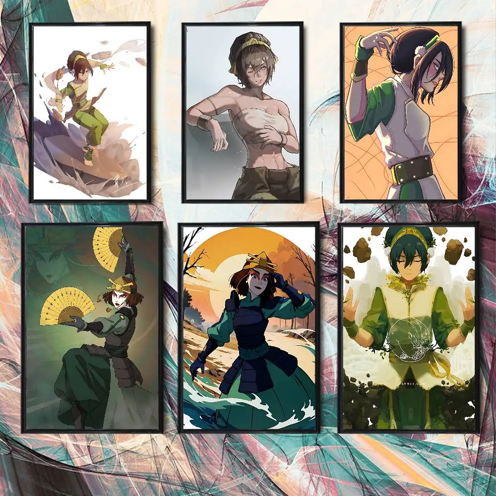 

cartoon Suki Toph Last Airbender Poster Prints Wall Art Picture Painting Gift Living Room Restaurant Bar Large Dec Sticker