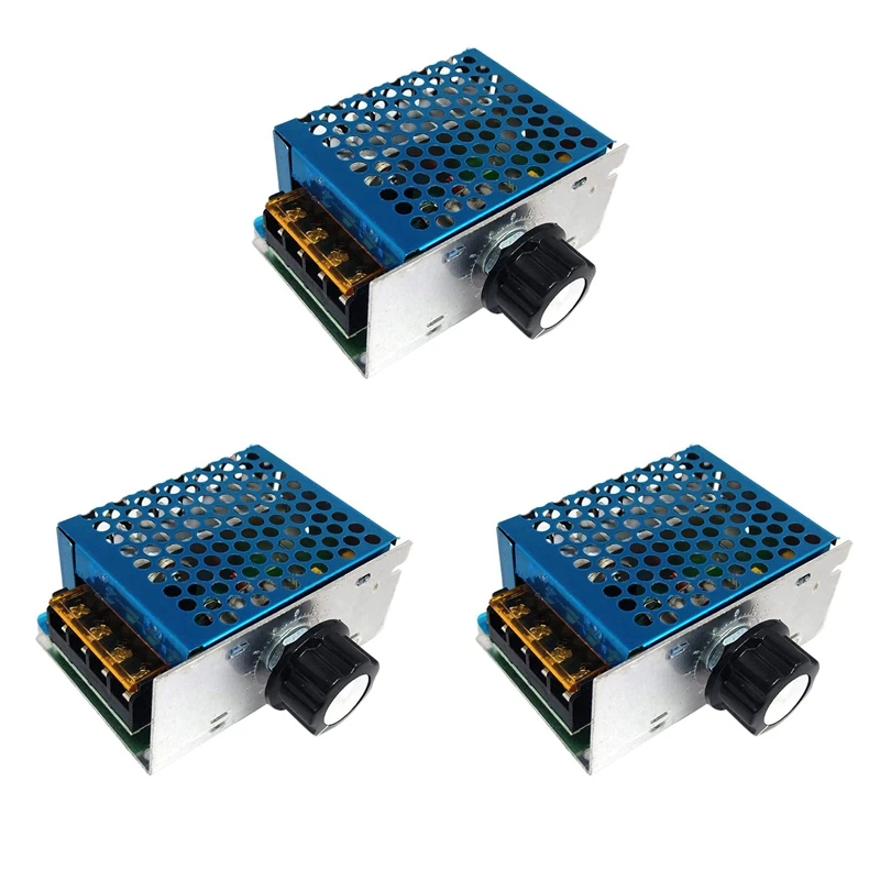 

3X Motor Speed Controller 4000W Adjustable Voltage Regulator SCR High Power Temperature Governor Dimmer Controller