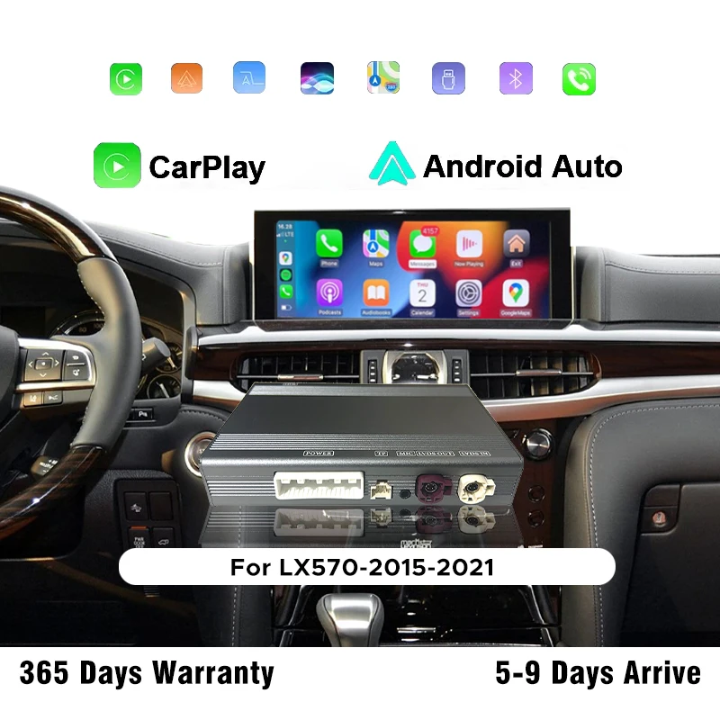 

Wireless Carplay Android Auto for Lexus LX570 NX300H RX IS ES GS RC CT LS LC UX GX2012-2022 Navigation Radio Mirror Link Airplay