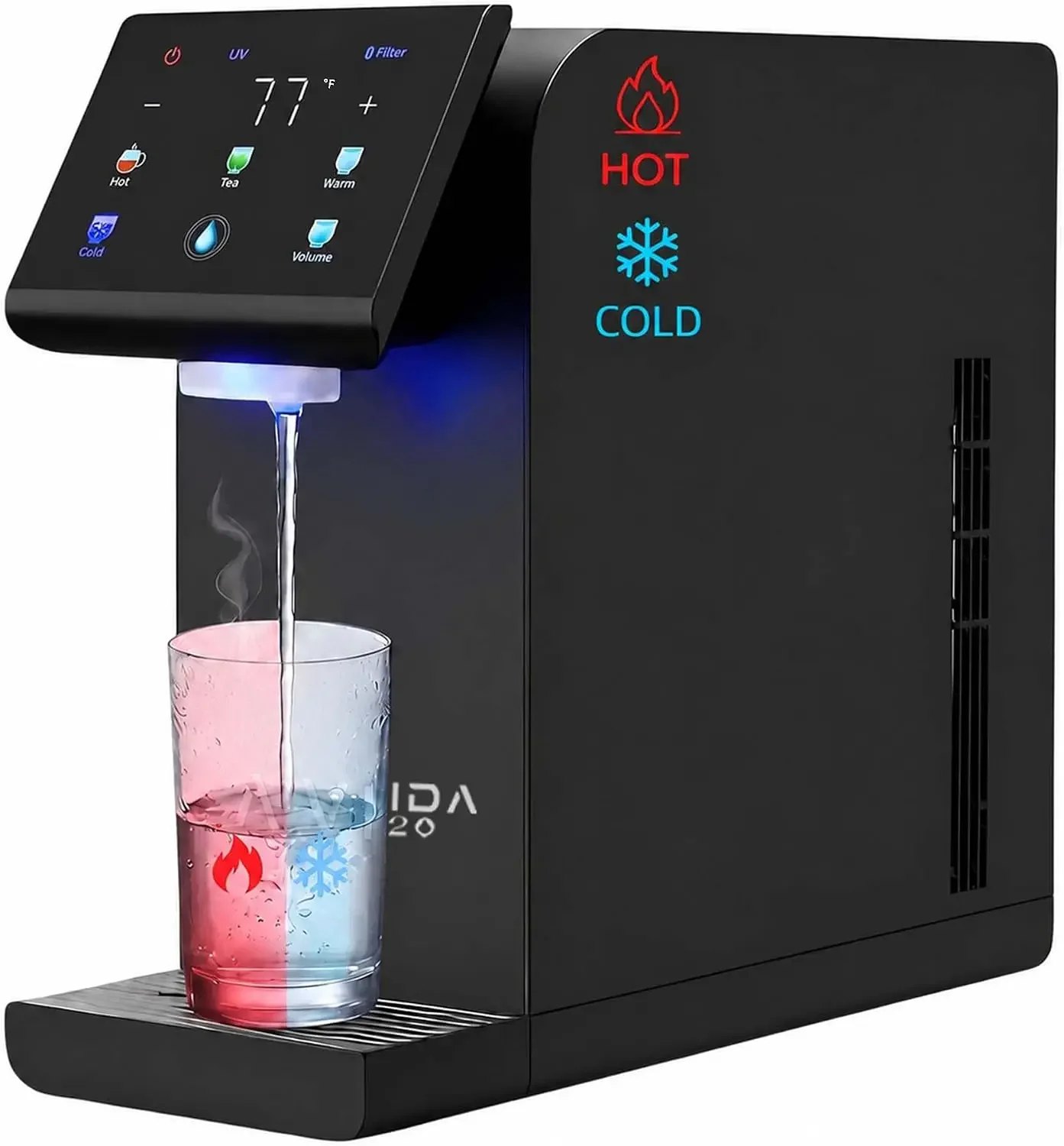 Countertop Bottleless Water Dispenser, Hot & Cold, WQA Filter + UV