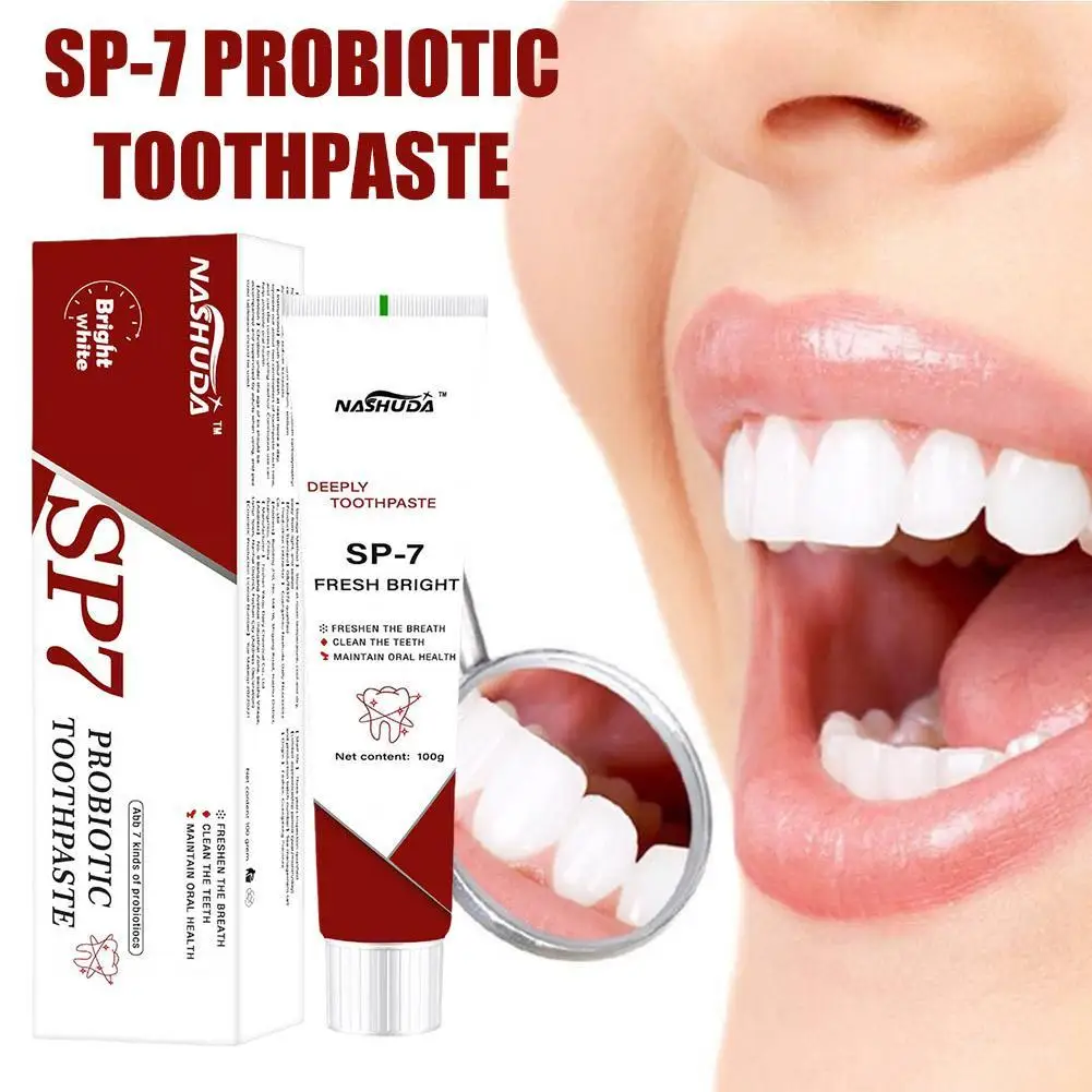 120g SP-7 Probiotic Whitening Toothpaste Brightening & Stain Removing SP7 Fresh Breath Enzyme Toothpaste Whitening Teeth