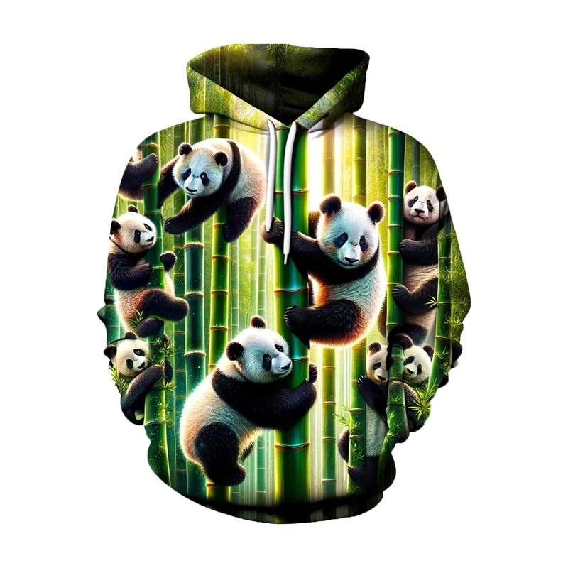 Unisex Hoodie 3D Graphic Panda Lover Pullover Hooded Sweatshirt Hoodies With Pocket Series Bear Animal Women Hoody Kawaii Tops