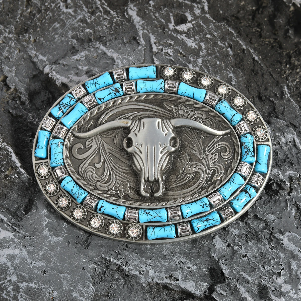 1PC bohemian retro metal relief animal cattle head horse head belt neutral belt buckle wholesale