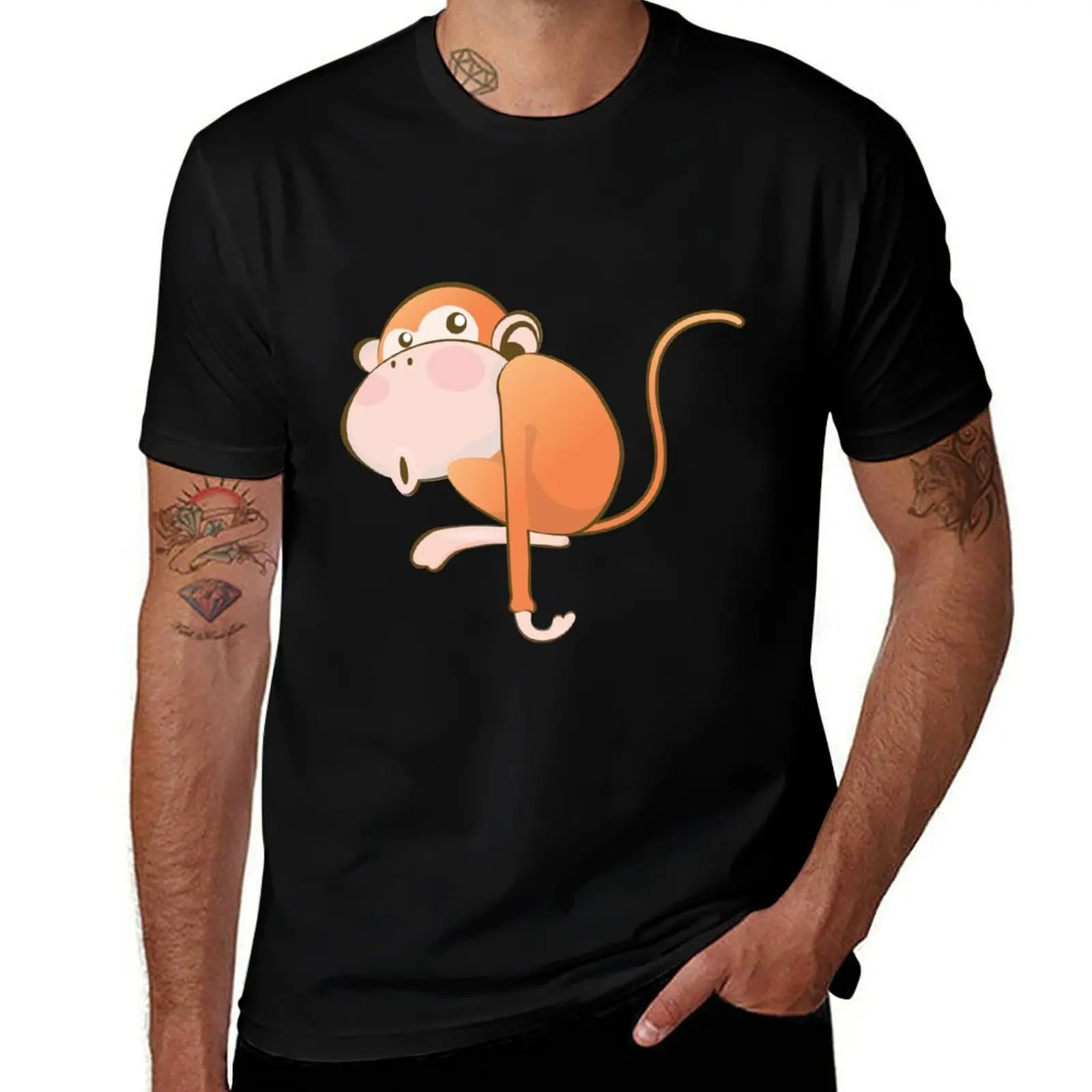 

Funny Monkey T-Shirt men t shirt cotton 100% t shirts for man graphic cars