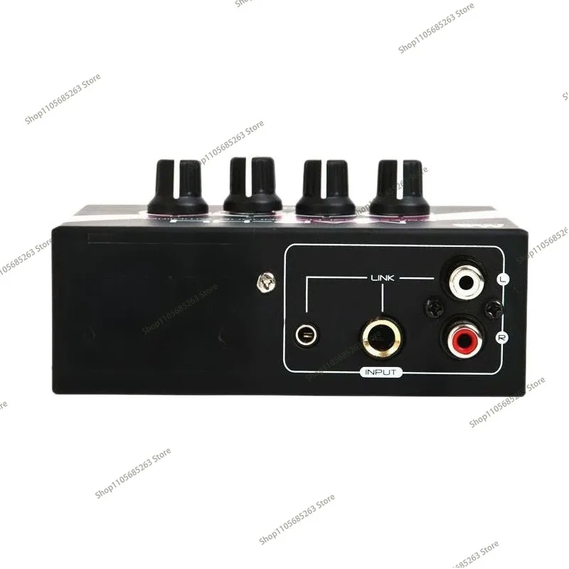 For MAR-H4 Ear Amplifier 4-way Portable Split Headphone Amplifier Splitter