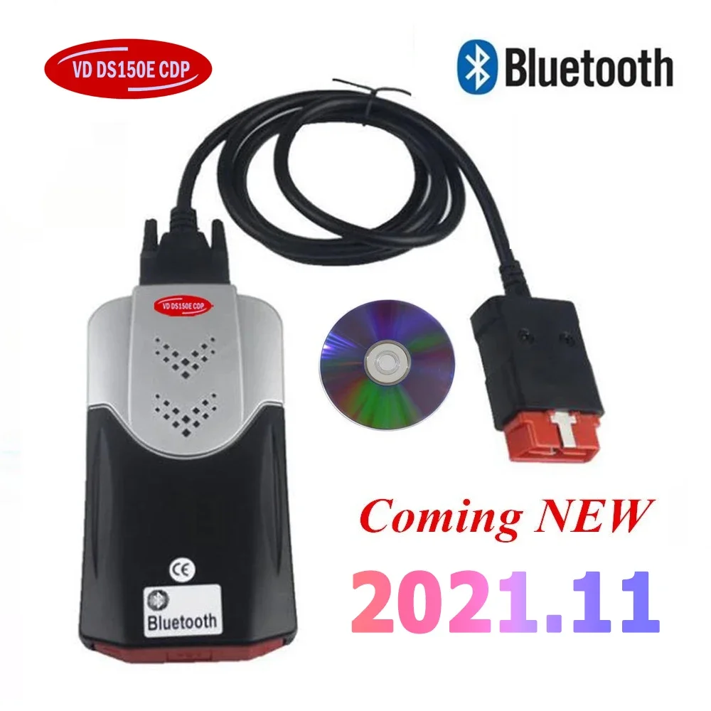 2024 New Shell Vd Ds150e Cdp BLUETOOTH 2021.11 Keygen for Tnesf Delphis Orpdc Obd2 Diagnostic Tools Cars Trucks Scanner+CABLES