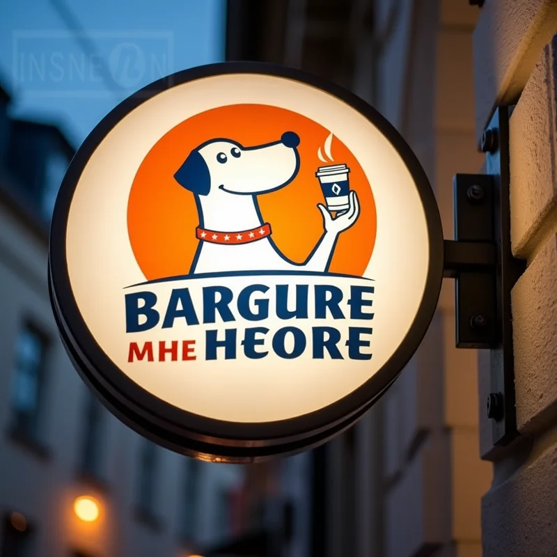 Custom Round LED Light Box for Pet Stores Waterproof Acrylic Double Sided Animal Theme Business Sign Wall Mounted Display