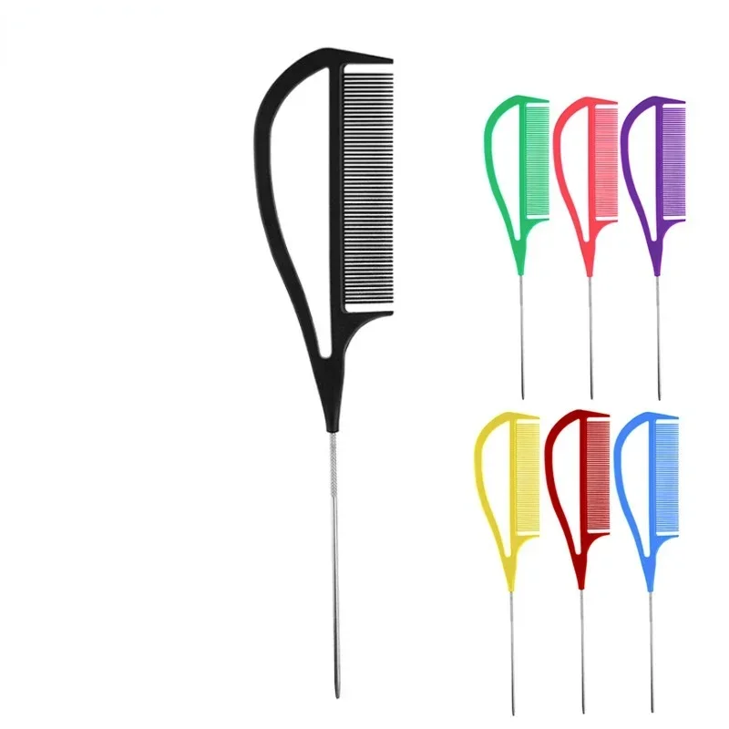 Highlighting Hair Comb ABS Weaving Highlighting Foiling Hair Comb for Salon Dyeing Tail Combs Brush Separate Parting For Hair