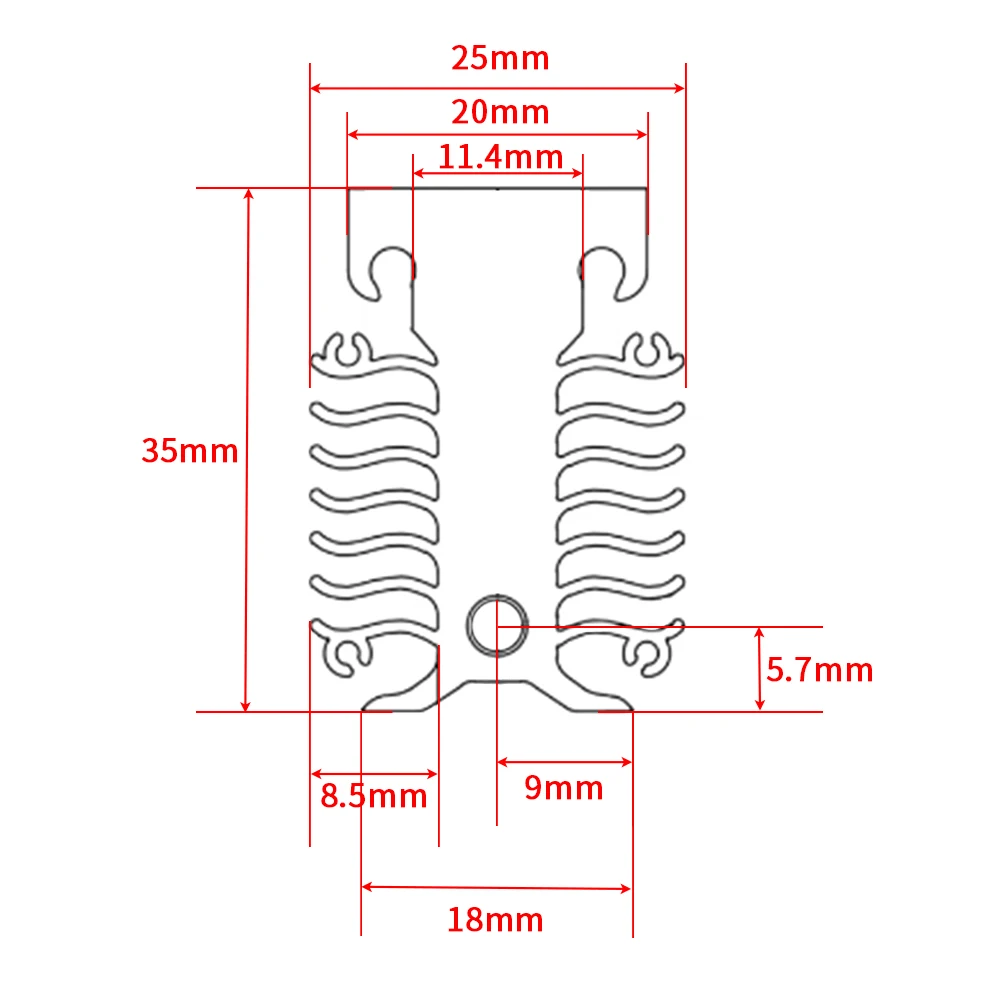 Voor Ender 3 V3 SE Koellichaam Alle Metalen Heatbreak voor Extuder Hotend Snelle Warmteafvoer voor Creality Ender 3