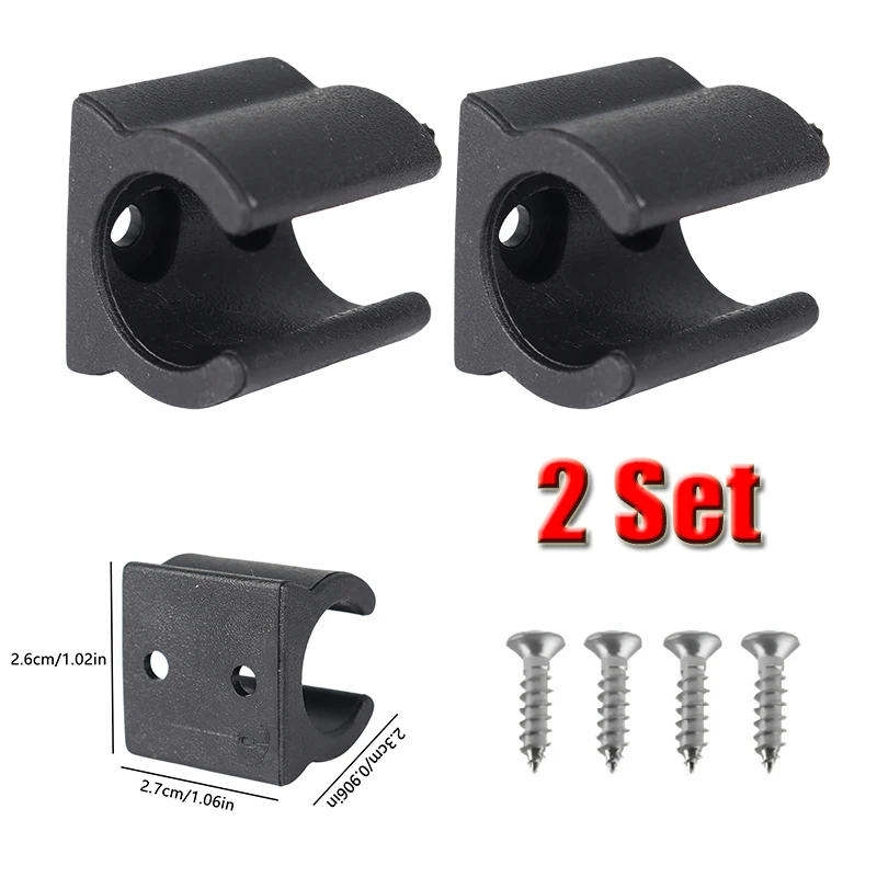 

2Pcs ABS Sunshade Pole Holder Clip Storage Mount RV Awning Crank Handle Bracket Hook For Camper Caravan Motorhome Van Trailer