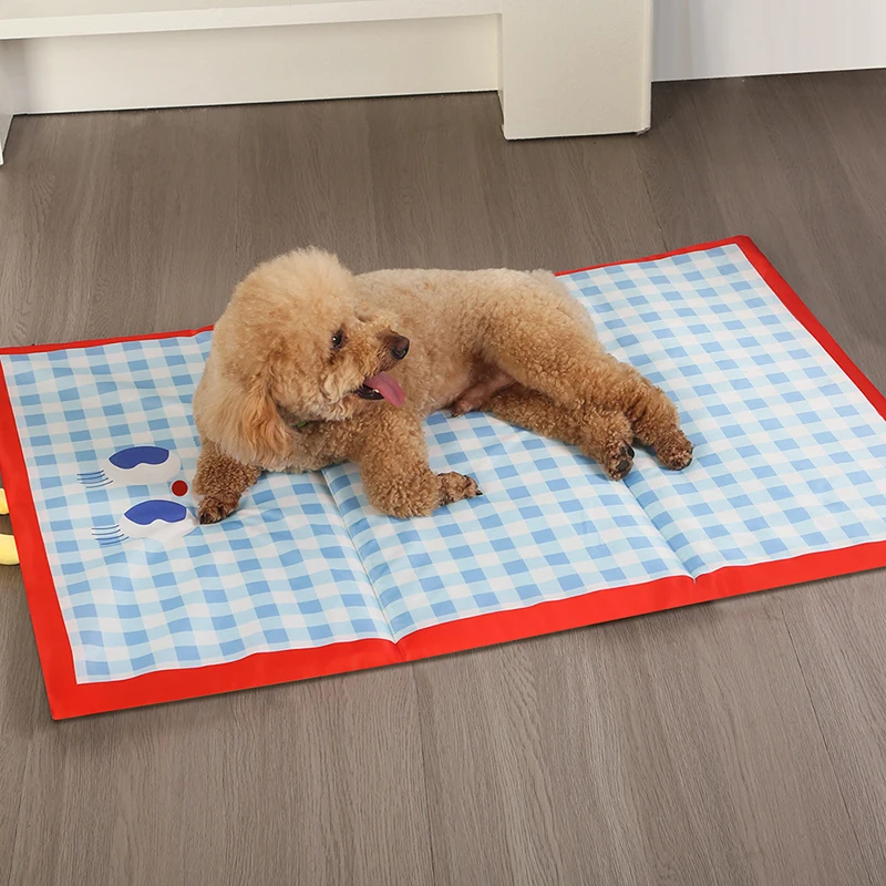 Dog Cooling Mat Plaid Large Summer Pet Cold Bed for Small Big Dogs Cat Durable Blanket Sofa Cat Ice Pad Blanket Pet Supplier 3