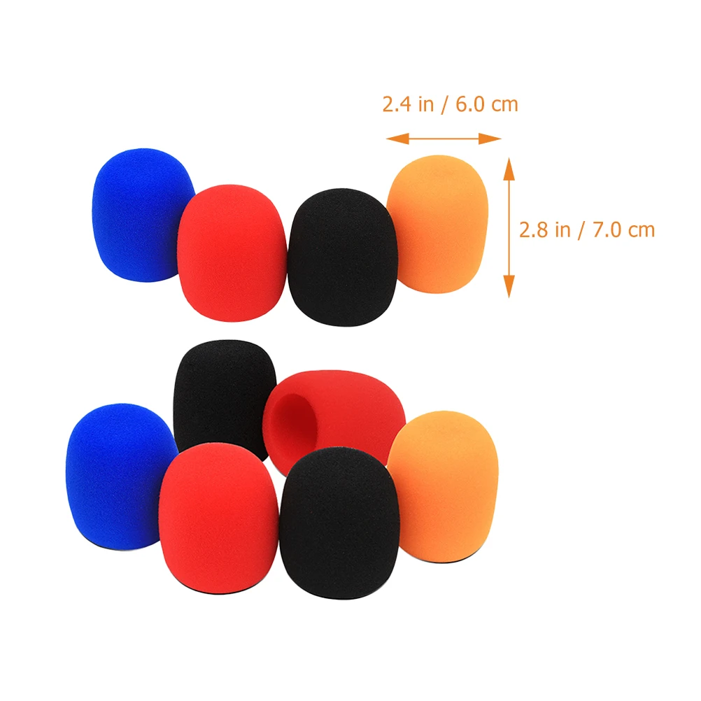 

10 Pcs Microphone Cover Gaming Mic Anti Fall Anti Blast Hood Net Headset Foam Protector Karaoke Accessories Wind Noise Reduction