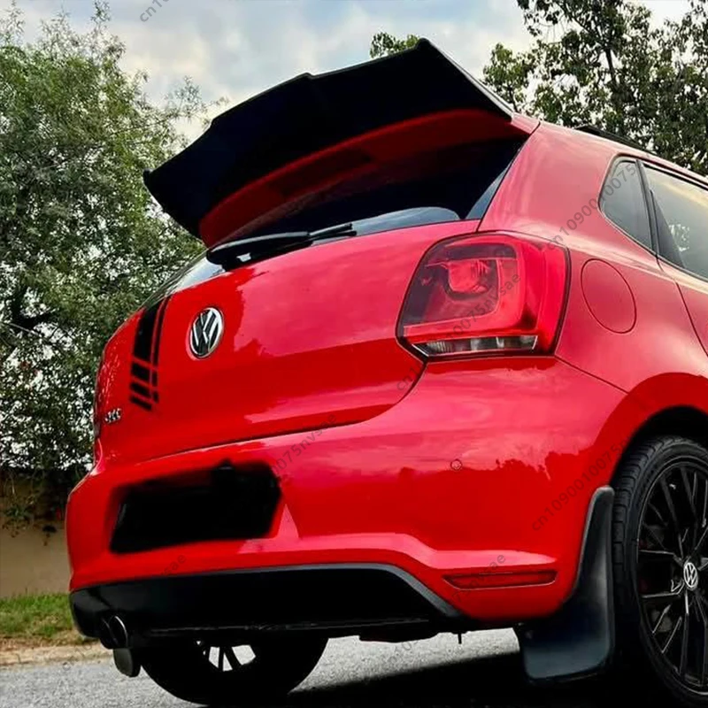 Für Volkswagen POLO MK5 6R GTI GTD 2010-2017 Batman Stil Auto Hinten Stamm Dach Lip Spoiler Flügel Hinten boot Spoiler Kappe Bodykit
