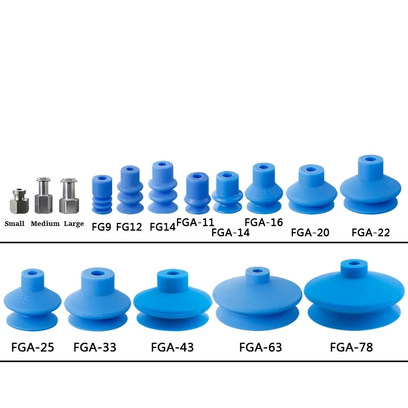 Manipulator accessories 1.5 bellow suction cup FGA-11 14 16 20 22 25 33 43 53 63 78 double suction cup FGA