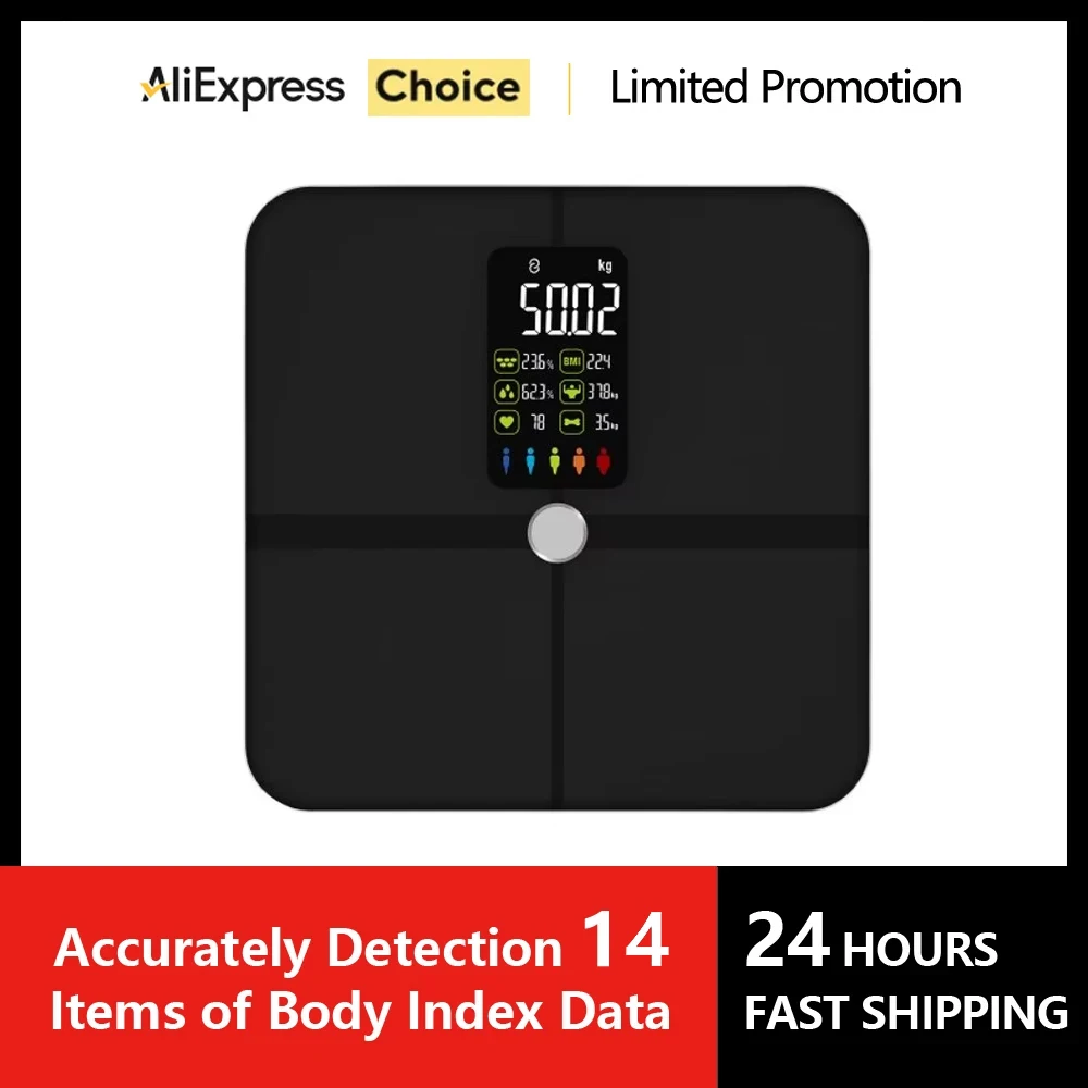 Smart Body Scales Weight Body Fat Scale Fitness Smart Scale BMI Body Composition Analyzer Wireless Digital Bathroom Weight Scale