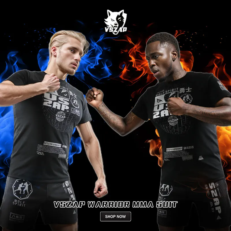 VSZAP Fighting Training Quick Dried Pants MMA Sports Fitness Boxing Muay Thai Breathable Jutsu Suit Competition Pants