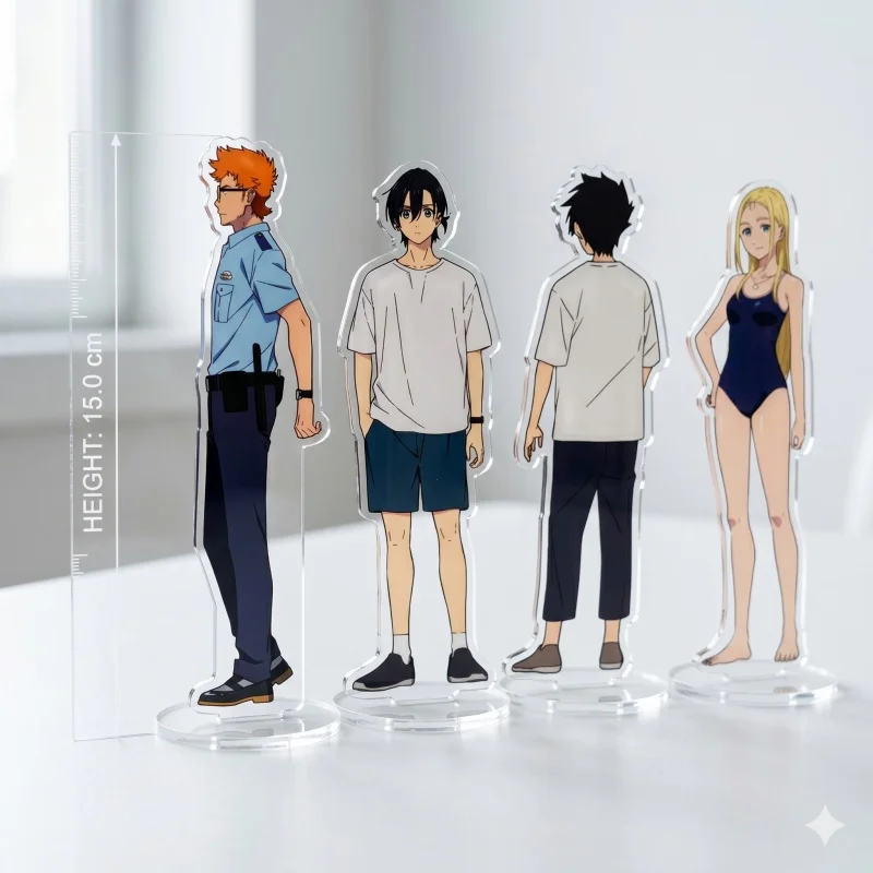 15CM Anime Summer Time Rendering Cosplay Acrylic Stand keychain Ornaments Southern Hizuru Kofune Ushio Figure Stand Fans Gifts