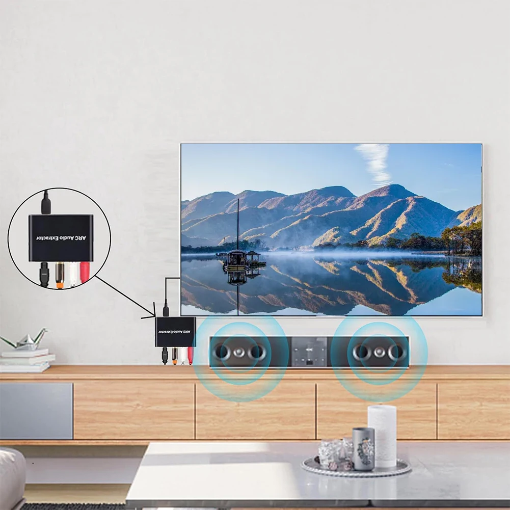 HDMI-متوافق قوس مستخرج الصوت قوس إلى SPDIF محوري L/R ستيريو 3.5 مللي متر جاك HDMI-متوافق قوس محول محول الصوت #1