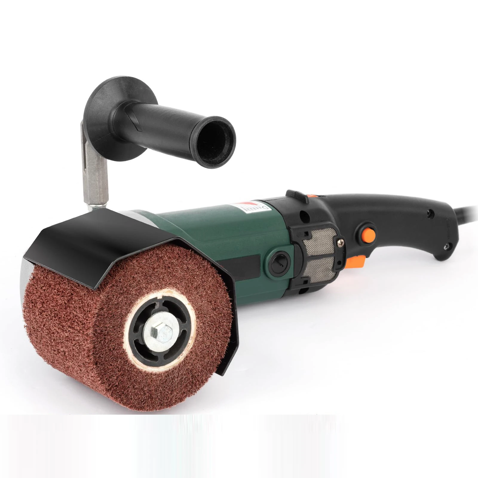 

Electric Handheld Burnishing Machine 220V Sander Polisher for Wood & Stainless Steel with Lock Switch & Auxiliary Handle