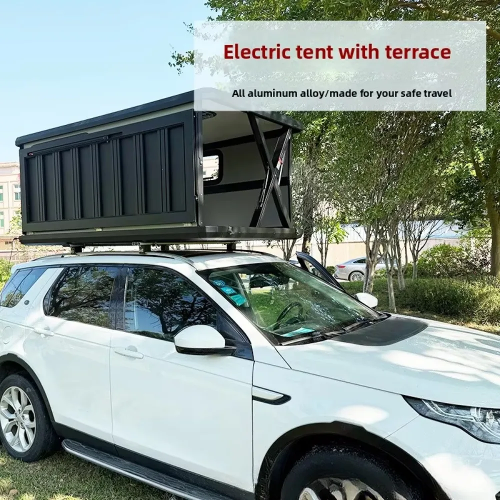 Aluminum Alloy Hard-roof Automatic Electric Remote-control Rooftop Tent Camping Outdoor Adventures Suitable SUV Roof Top Tent