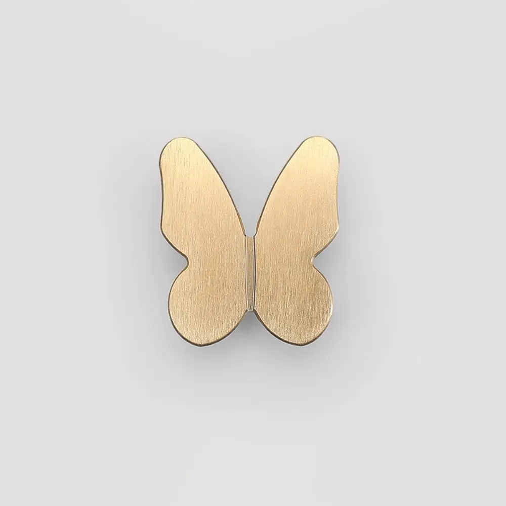 Furniture Hardware Butterfly Shape Door Pulls Wardrobe Pulls Single Hole Drawer Knobs Cabinet Drawer Zinc Alloy