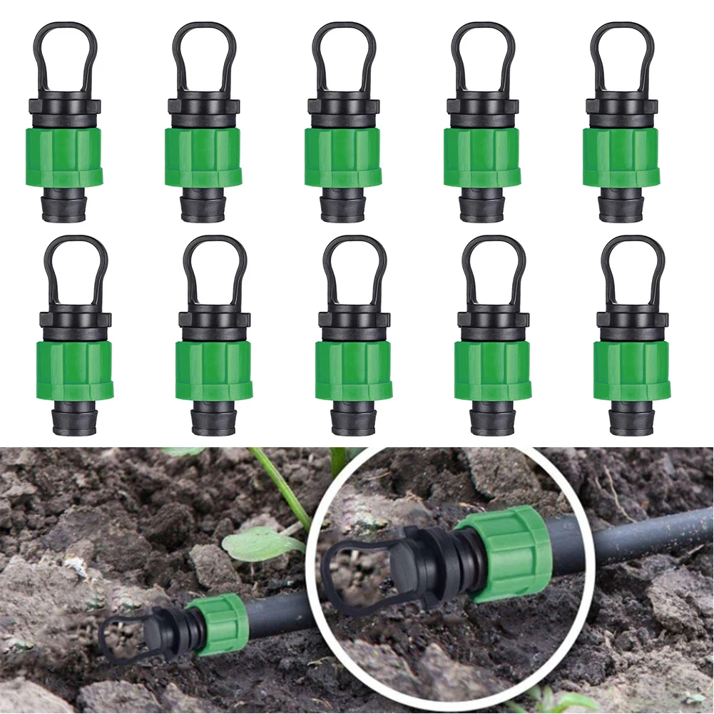 

Adjustable 10Pcs Drip End Fitting For With 16mm Drip Tape Tubing Sprinkler Garden Watering Irrigation System