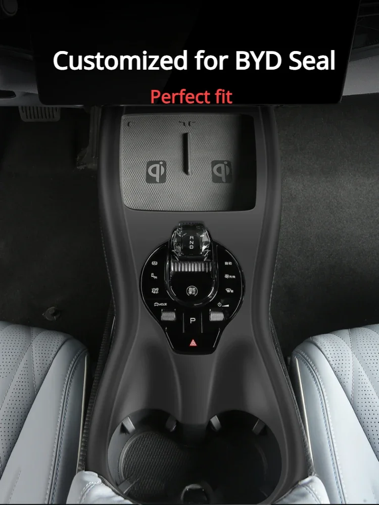 

Center Console Panel Cover ABS Anti-scratch Car Shift Panel Protector Car Interior Sticker For BYD Seal EV 2022 2023