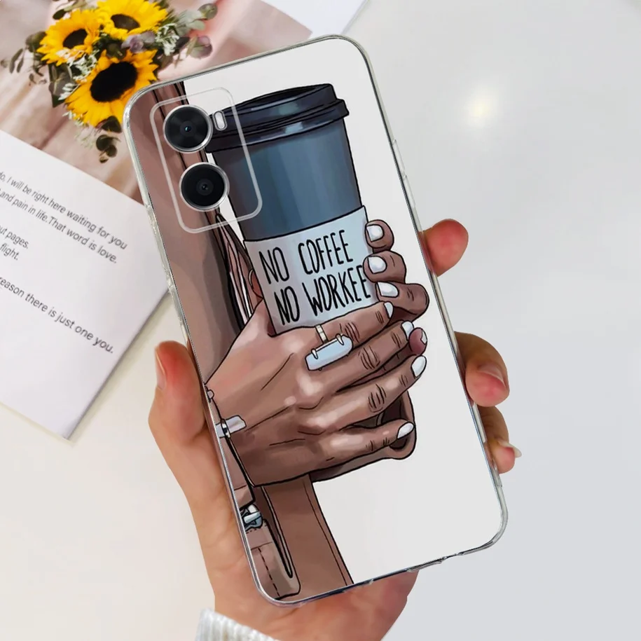 For OPPO A96 Case CPH2333 Transparent Cover Luxury Marble Astronaut Slim Soft Silicone Fundas For OPPO A36 A76 4G CPH2375 Bumper