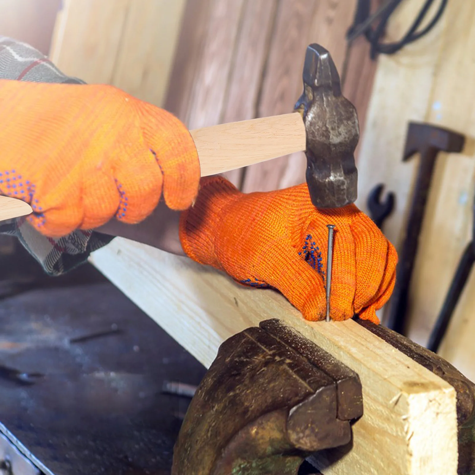 

Durable Wooden Hammer Handle Replacement Stylish Design for Extended Use Axe Handle Outdoor Tool Grip Wooden Tool Handles