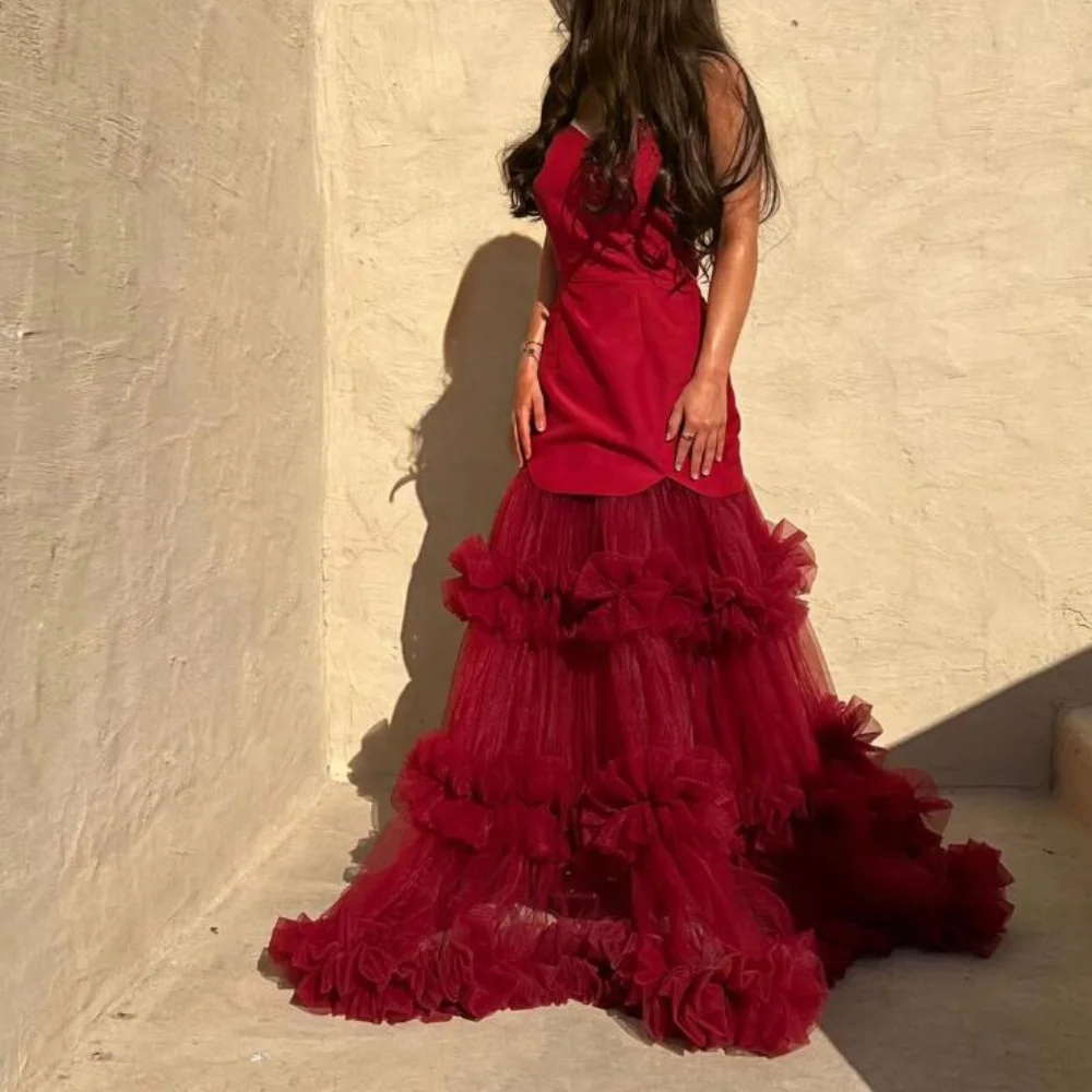 

Customized Sweetheart Backless Ruched Bespoke Occasion Dresses A-line Satin Pleat Evening Dresses Sweep Train Prom Gowns