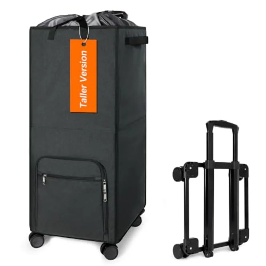 

Extra Large 2 in 1 Rolling Laundry Basket with Wheels, 110L Freestanding Collapsible Laundry Hamper Bag with Removable Wheeled