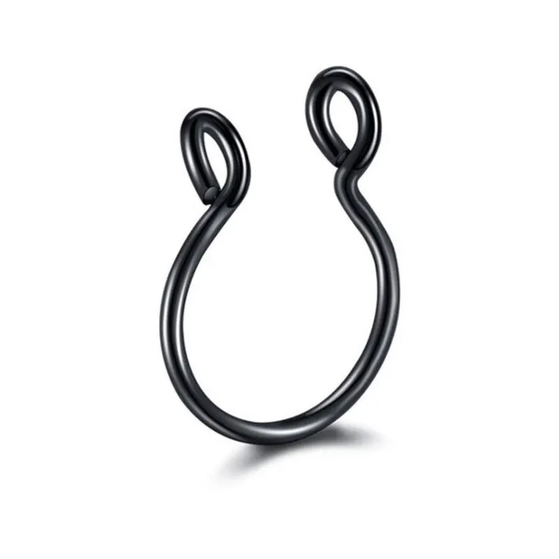 New Style Nose Ring False Septum Rings Magnetic Stainless Steel Magnet Nose Goth Fake Piercing For Women Fashion Body Jewelry