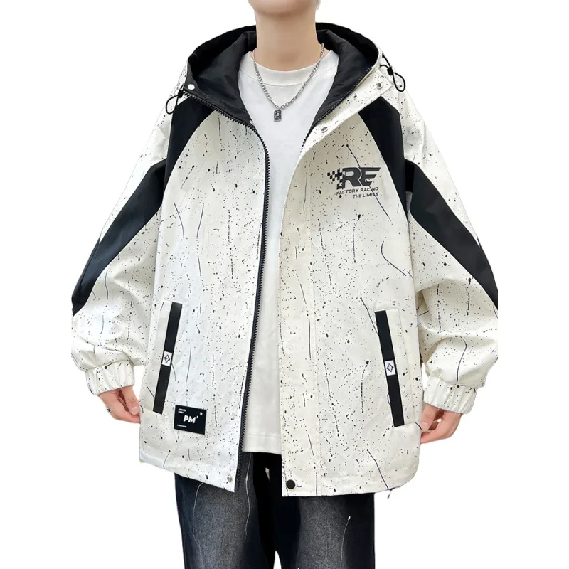 سترة واقية للرجال لخريف وشتاء 2025 على طراز البيسبول معطف بقلنسوة ملابس خارجية رائعة #6