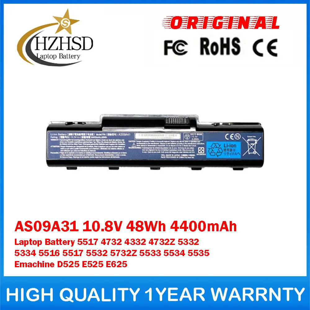 AS09A31 10.8V 48Wh 4400mAh Genuine Original Laptop Battery For ACER 5517 4732 4332 4732Z 5332 5334 5516 5517 5532 5533 5534 5535