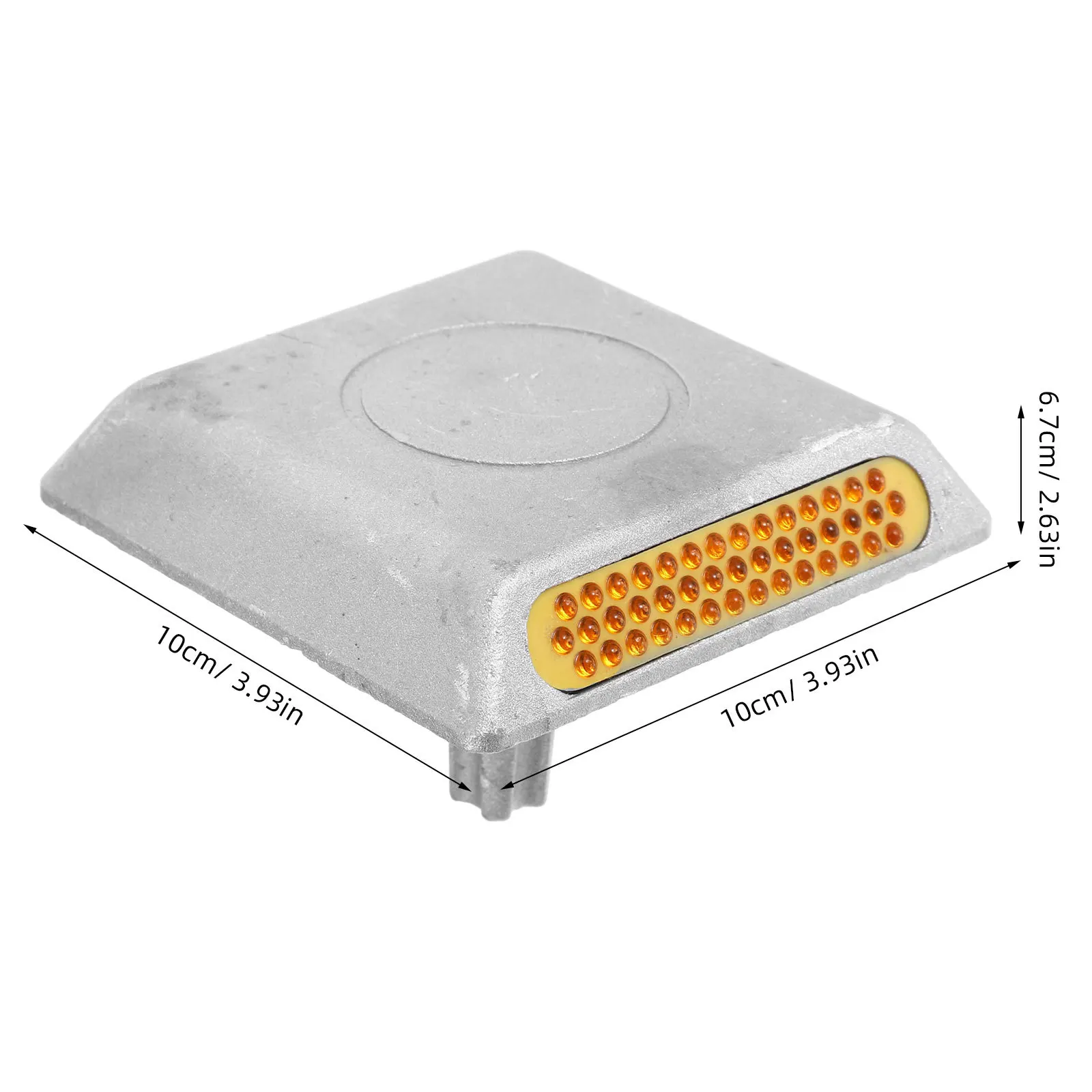 Aluminum Reflective Road Marker Enhanced Night Visibility for Highway Driveway Emergency Security Accessory Pavement Reflectors